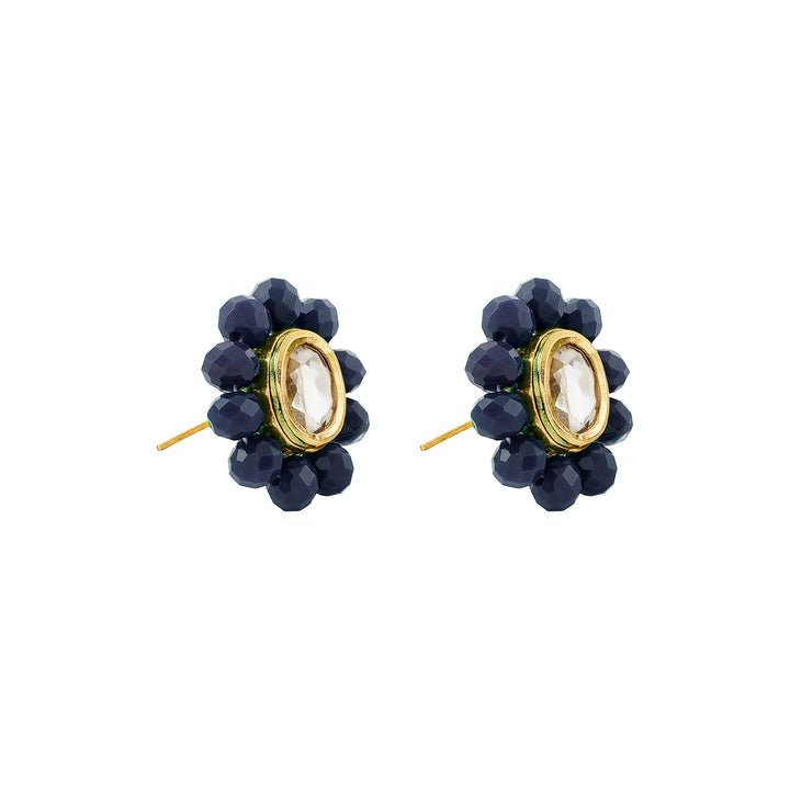 Teejh Nithila Dark blue Beaded Necklace Set