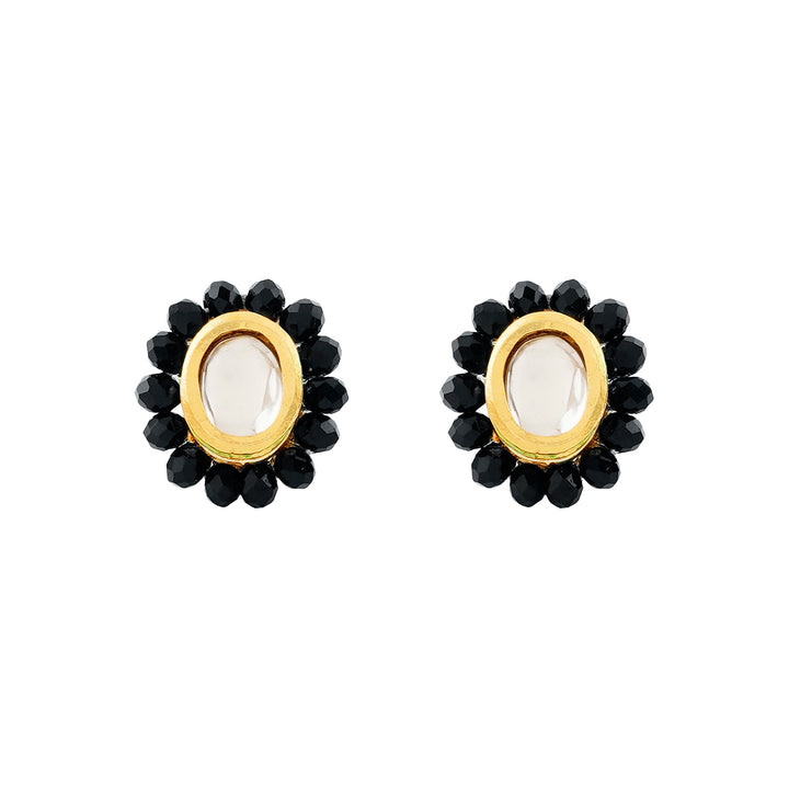 Teejh  Anmol White and Black beaded Necklace set