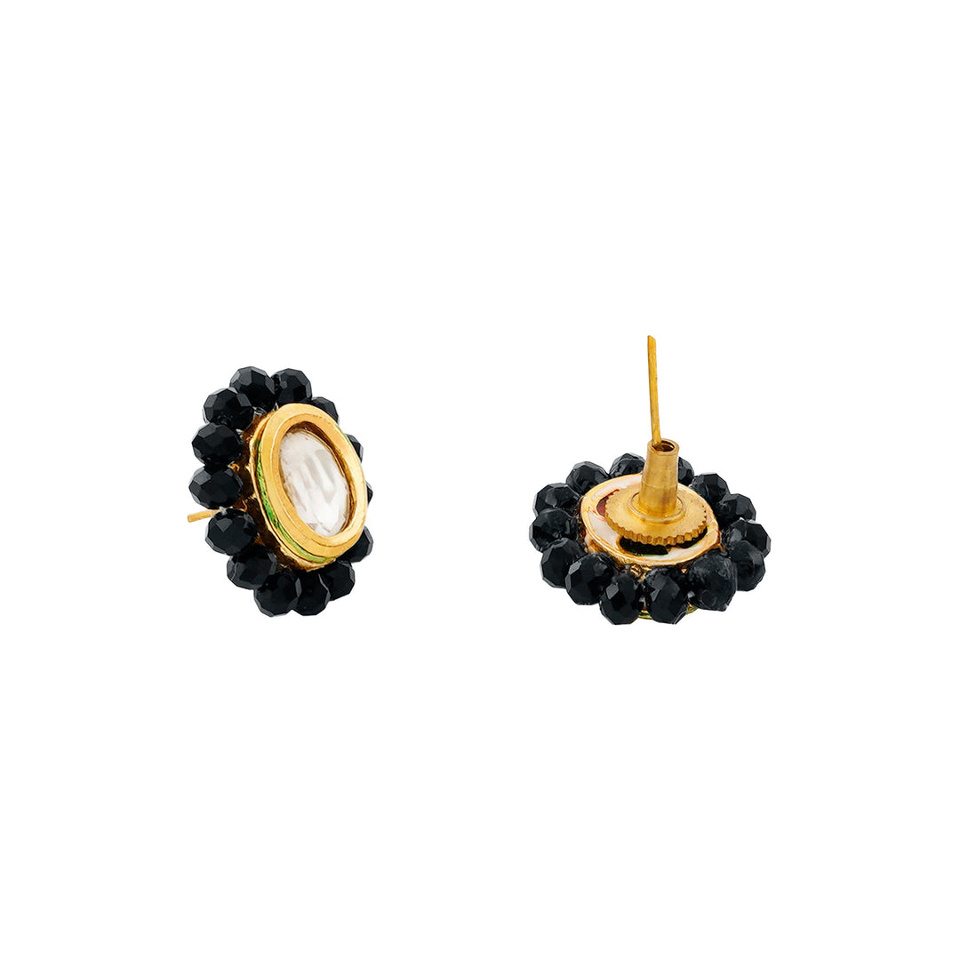 Teejh  Anmol White and Black beaded Necklace set