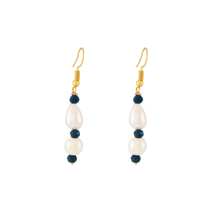 Teejh Chakra White and Blue beaded Necklace Set