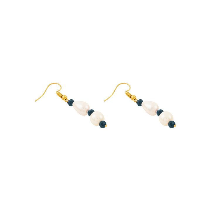 Teejh Chakra White and Blue beaded Necklace Set