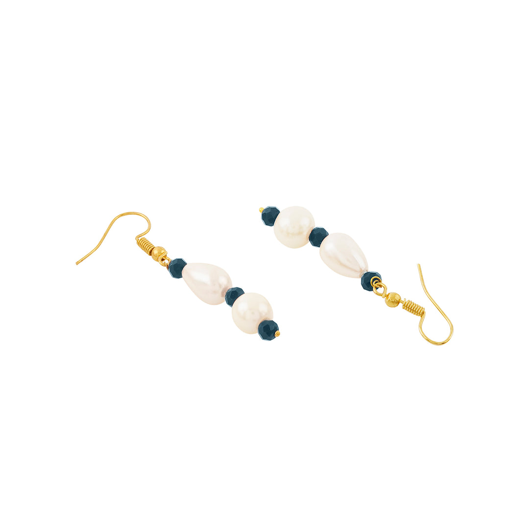 Teejh Chakra White and Blue beaded Necklace Set