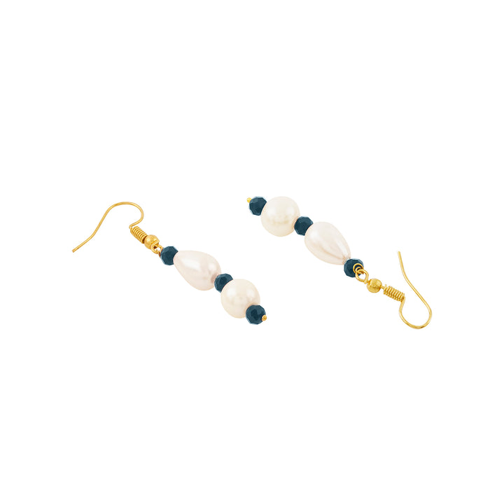 Teejh Chakra White and Blue beaded Necklace Set