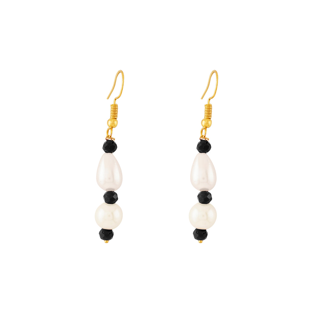 Teejh Chakra White and  Black beaded Necklace Set
