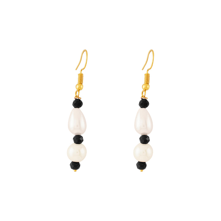 Teejh Chakra White and  Black beaded Necklace Set