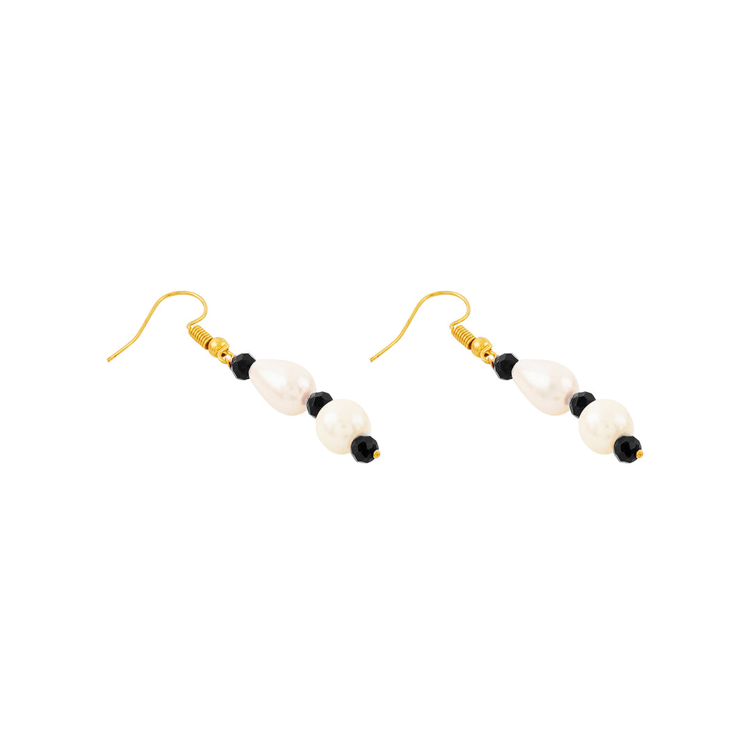 Teejh Chakra White and  Black beaded Necklace Set