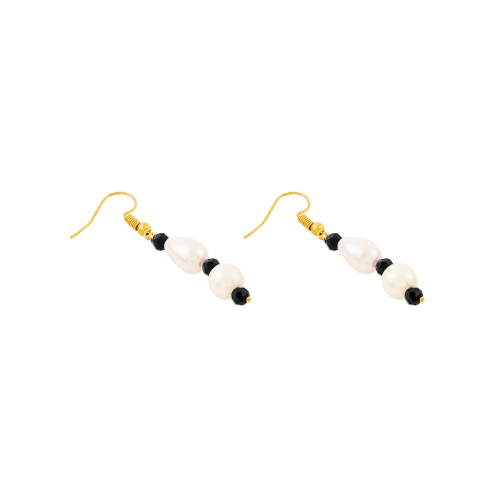Teejh Chakra White and  Black beaded Necklace Set