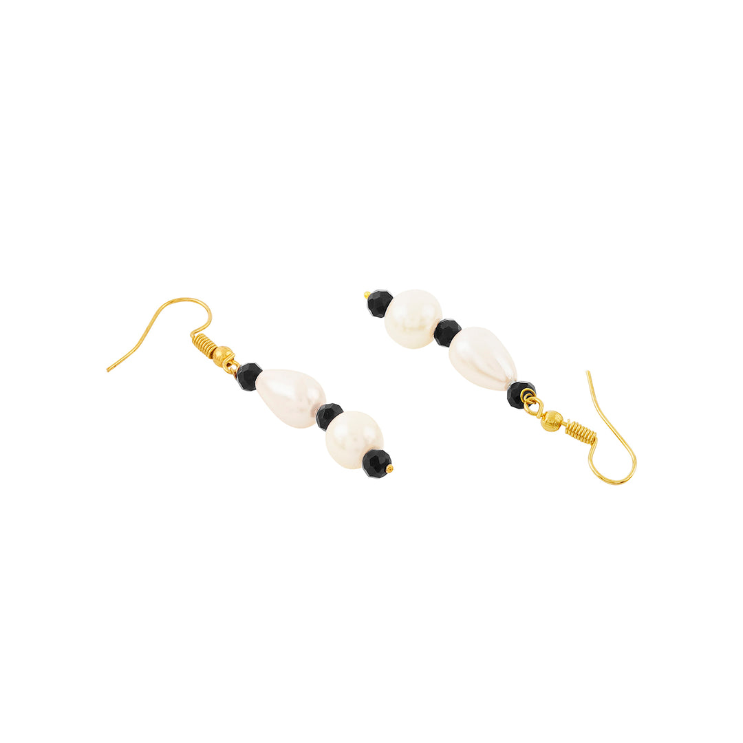 Teejh Chakra White and  Black beaded Necklace Set
