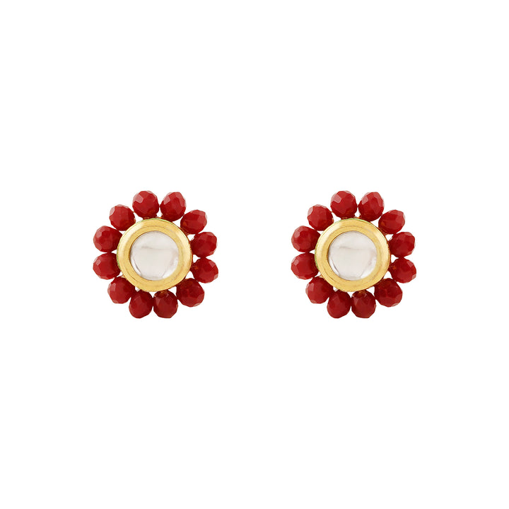 Teejh Jalsa Red Beaded Necklace Set