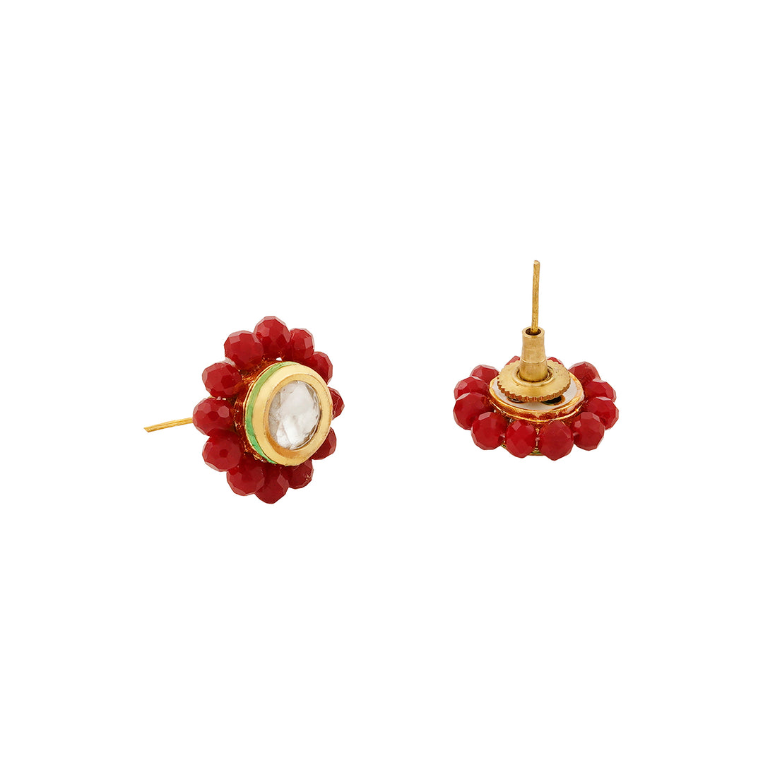 Teejh Jalsa Red Beaded Necklace Set