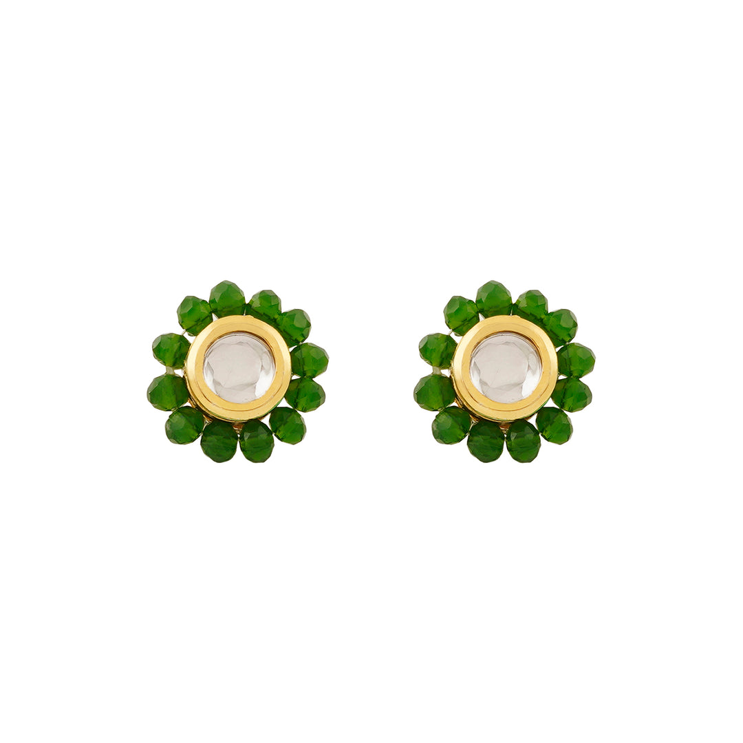 Teejh Jalsa Green Beaded Necklace Set