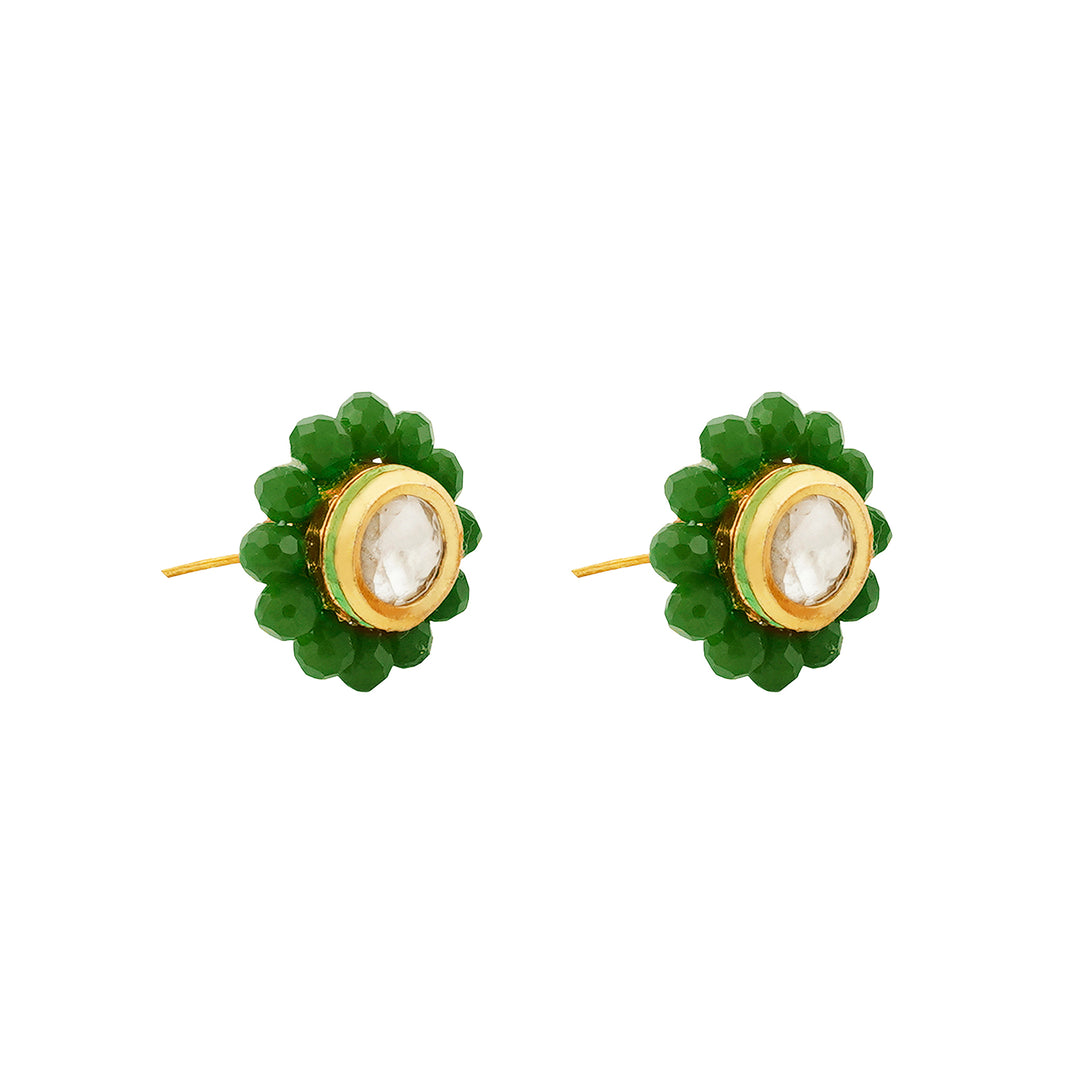 Teejh Jalsa Green Beaded Necklace Set