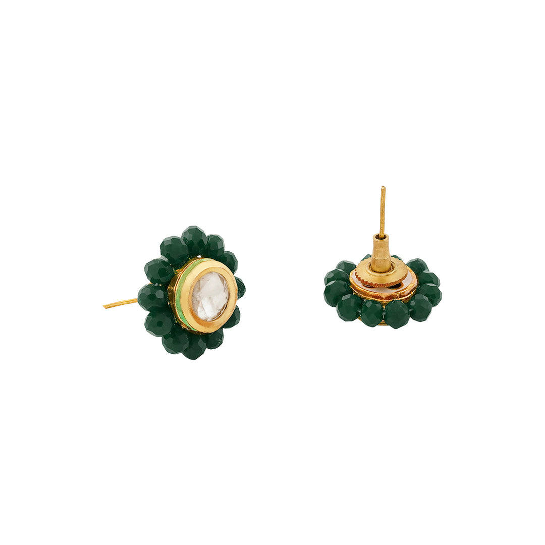 Teejh Jalsa Dark green Beaded Necklace Set