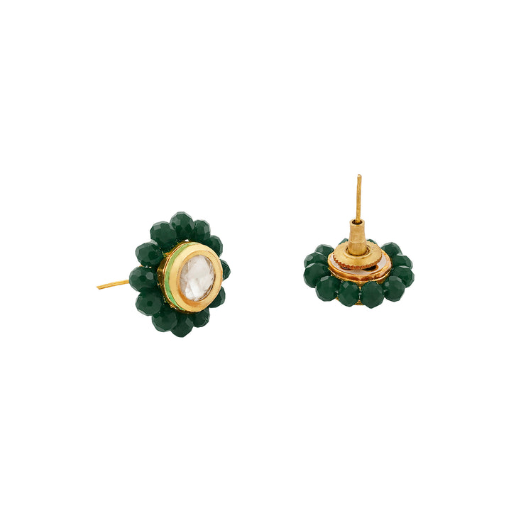 Teejh Jalsa Dark green Beaded Necklace Set
