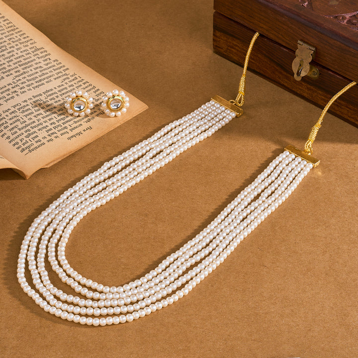 Teejh Jalsa Pearl Beaded Necklace Set