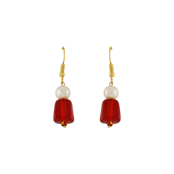 Teejh Drashti Maroon Beaded Necklace Set