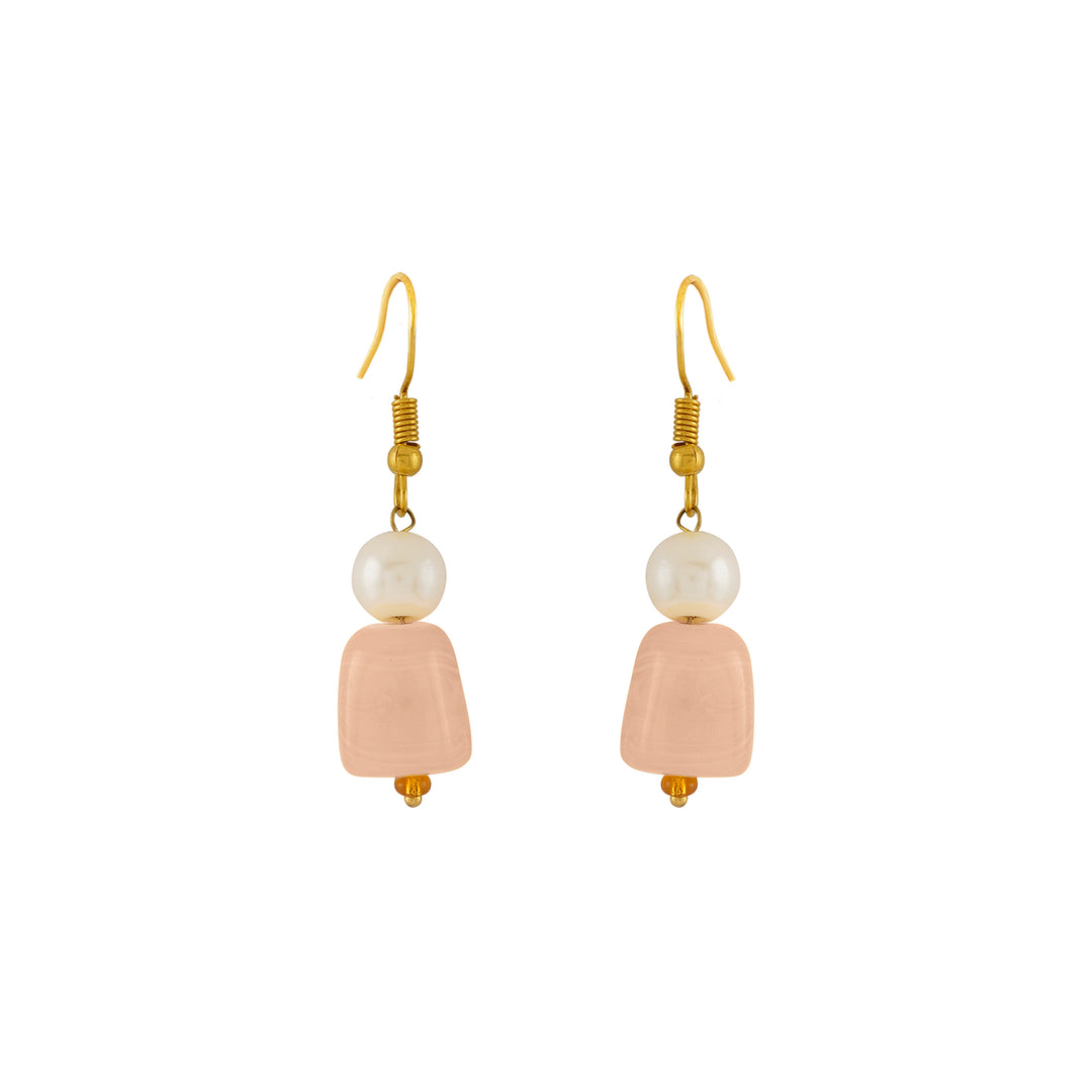 Teejh Drashti Peach Beaded Necklace Set