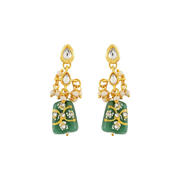 Teejh Idhika Green Beaded Necklace Set