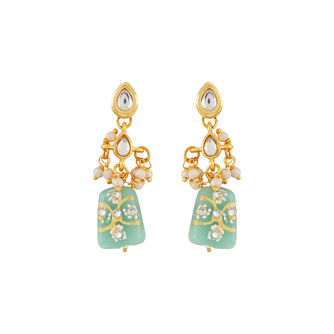 Teejh Idhika Sea Green Beaded Necklace Set