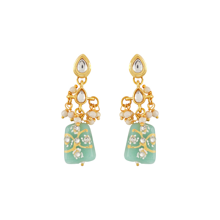 Teejh Idhika Sea Green Beaded Necklace Set