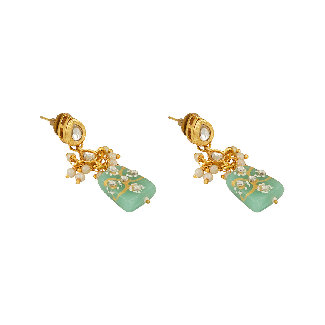 Teejh Idhika Sea Green Beaded Necklace Set