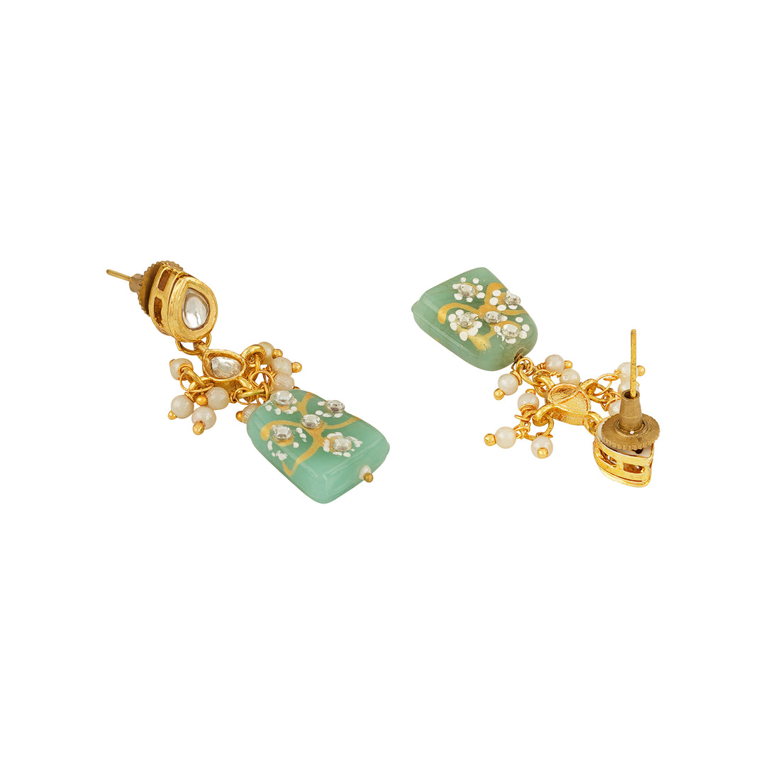 Teejh Idhika Sea Green Beaded Necklace Set