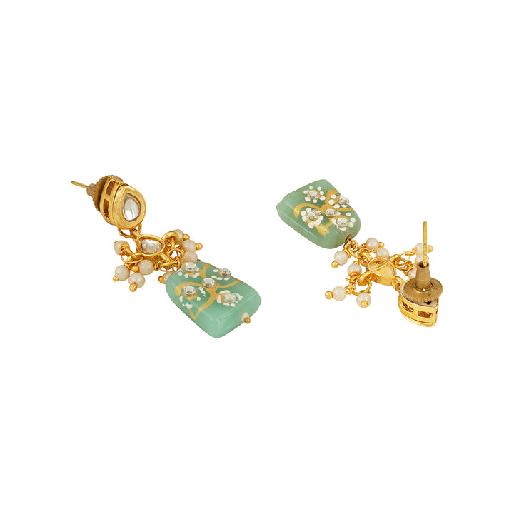 Teejh Idhika Sea Green Beaded Necklace Set
