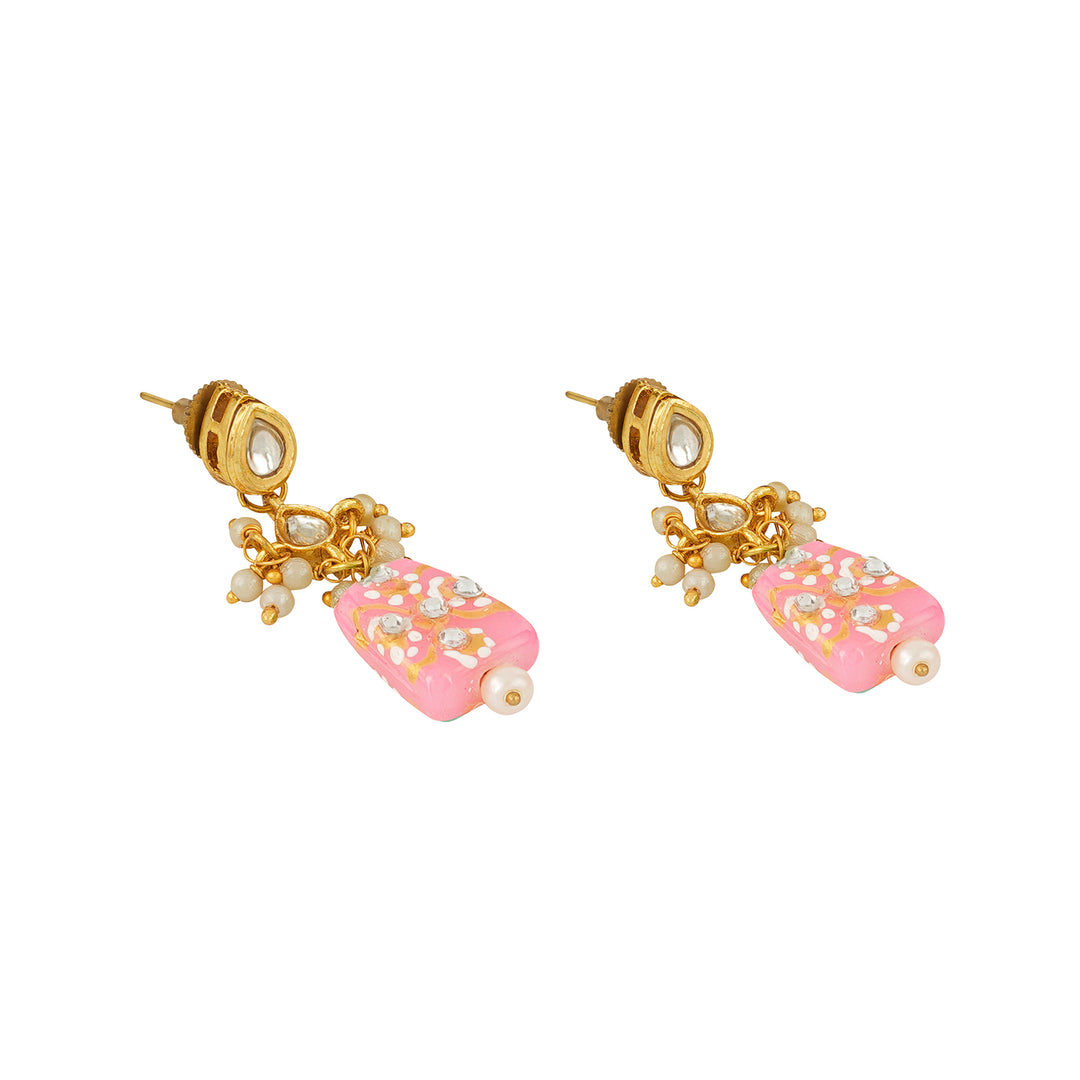 Teejh Idhika Pink Beaded Necklace Set