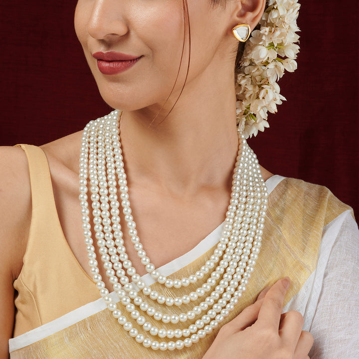 Teejh Adhuna Pearl Beaded Necklace Set
