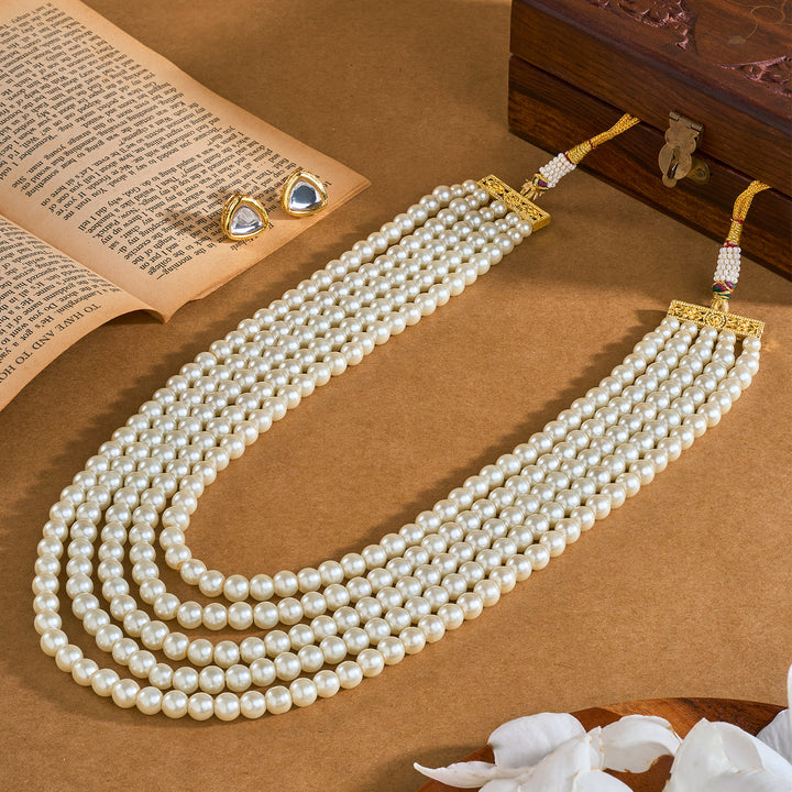 Teejh Adhuna Pearl Beaded Necklace Set