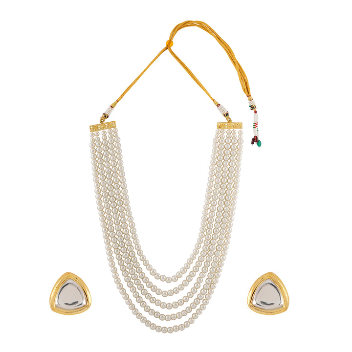 Teejh Adhuna Pearl Beaded Necklace Set