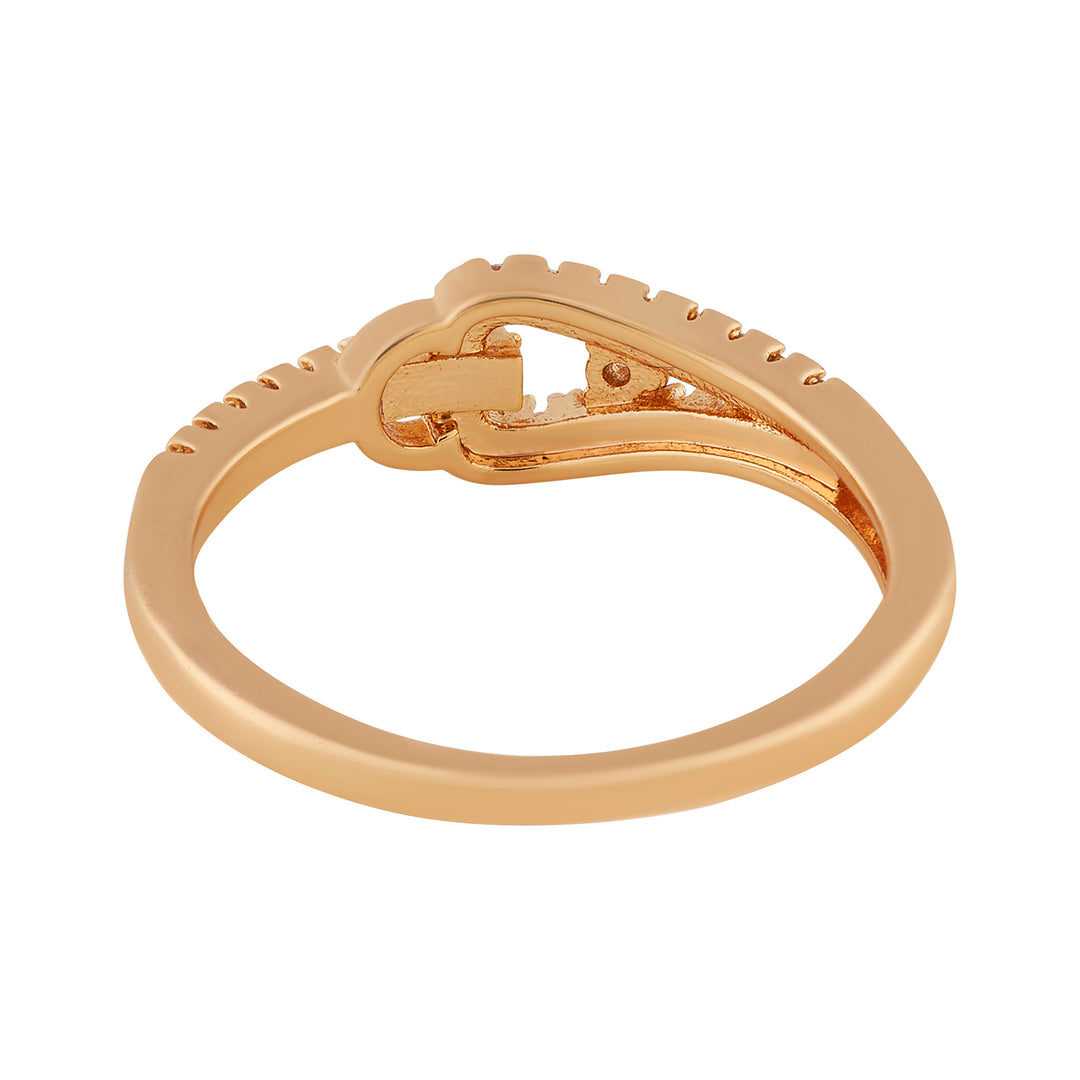 Teejh Zara Zenith CZ Stones Rose Gold Ring