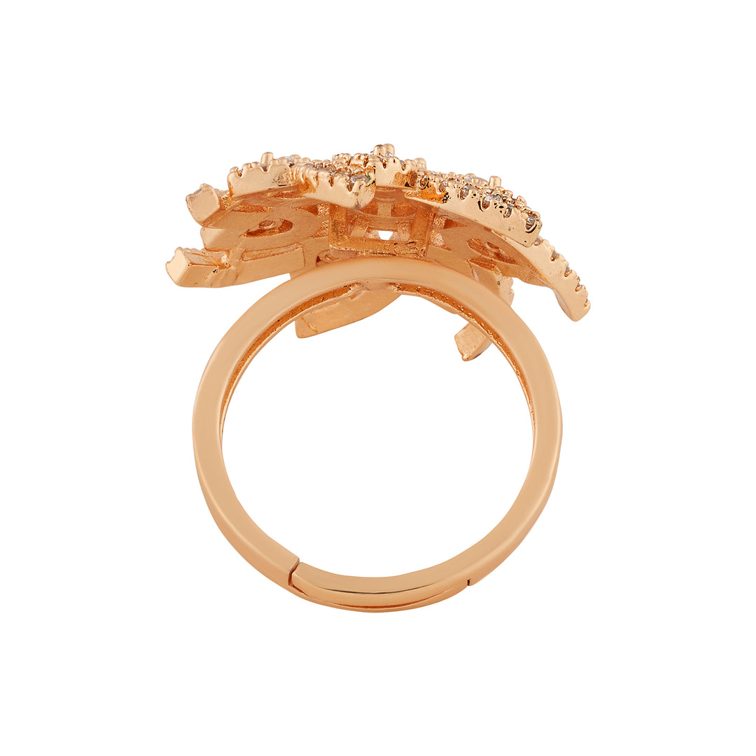 Teejh Royal Radiance CZ Stones Rose Gold Ring