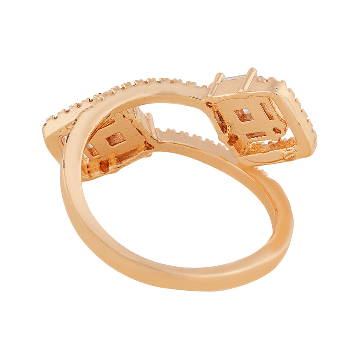 Teejh Jewel of Jodhpur CZ Stones Rose Gold Ring
