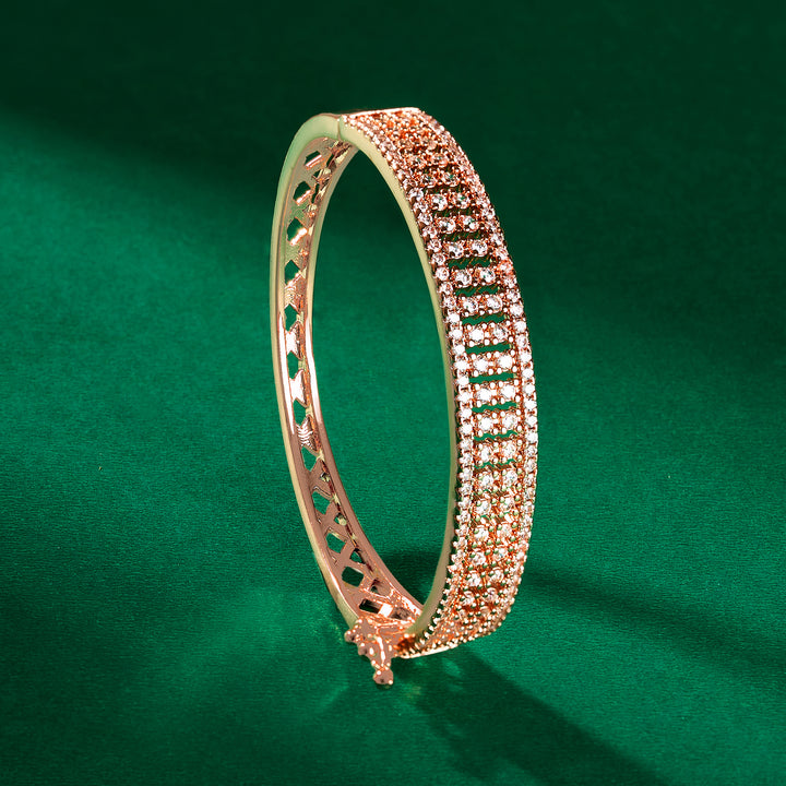 Teejh Veda Vishaal CZ Stones Rosegold Bracelet