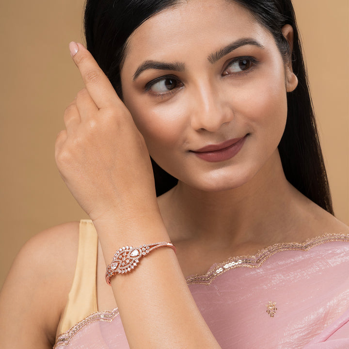 Teejh Gleam of Ganges CZ Stones Rosegold Bracelet