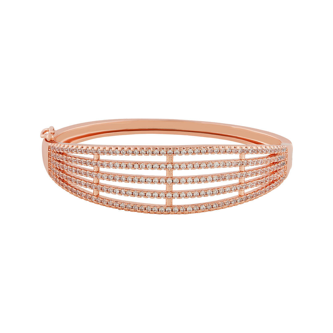 Teejh Lavanya Lustre CZ Stones Rosegold Bracelet