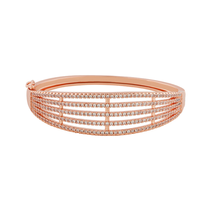 Teejh Lavanya Lustre CZ Stones Rosegold Bracelet