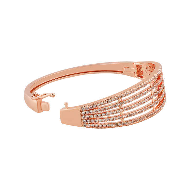 Teejh Lavanya Lustre CZ Stones Rosegold Bracelet