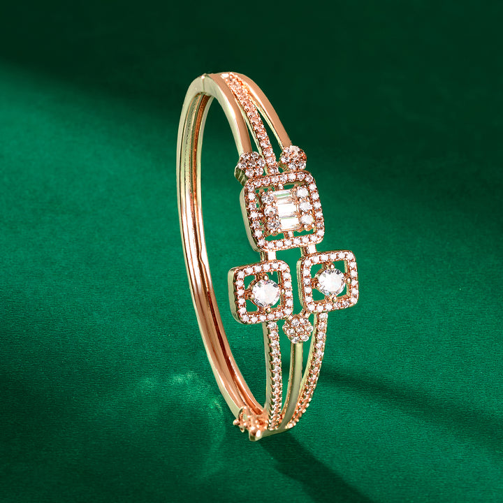 Teejh Kavya Kiran CZ Stones Rosegold Bracelet