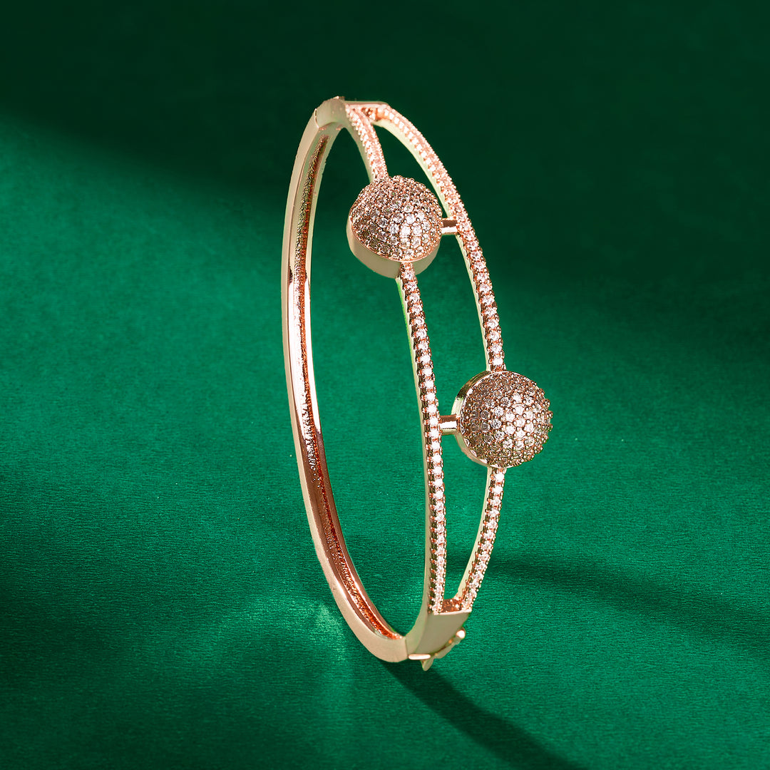 Teejh Jewel of Jhansi CZ Stones Rosegold Bracelet