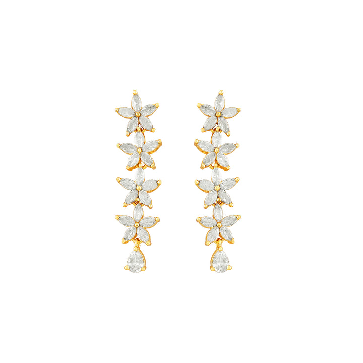 Teejh Zivaah Gold and White Earring