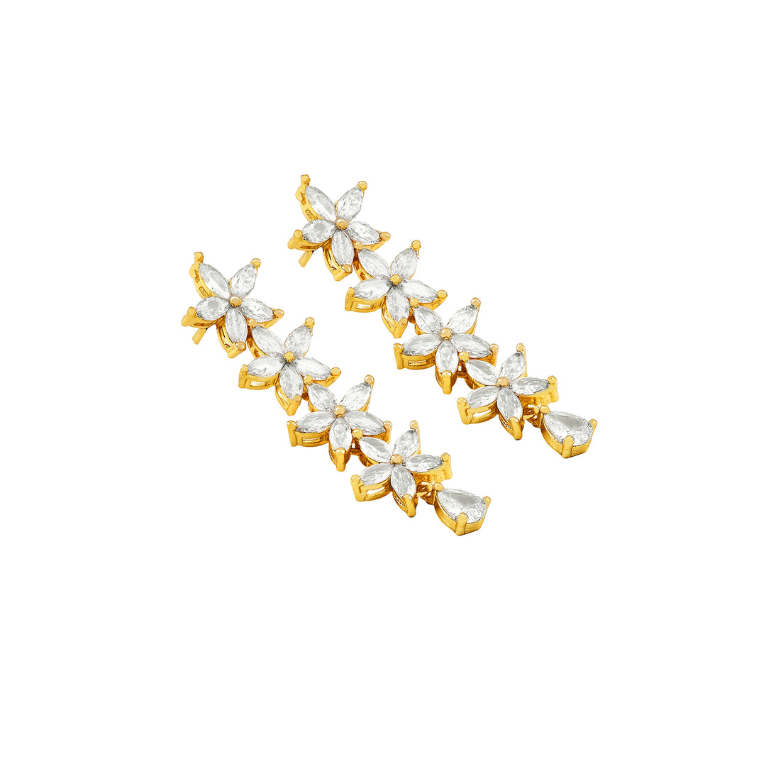 Teejh Zivaah Gold and White Earring
