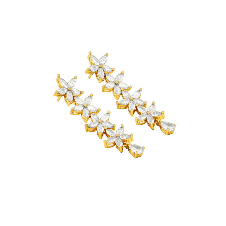 Teejh Zivaah Gold and White Earring