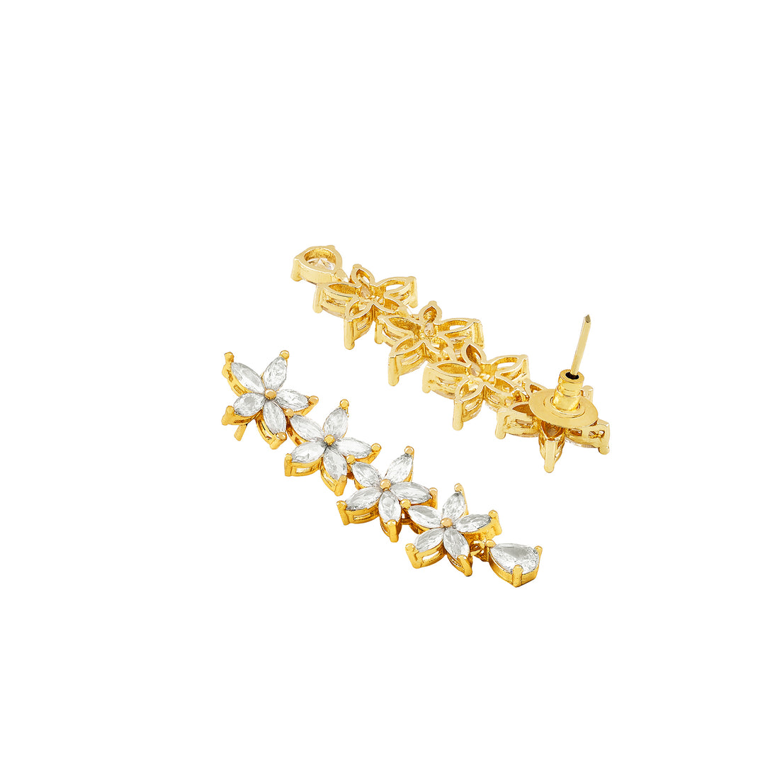 Teejh Zivaah Gold and White Earring