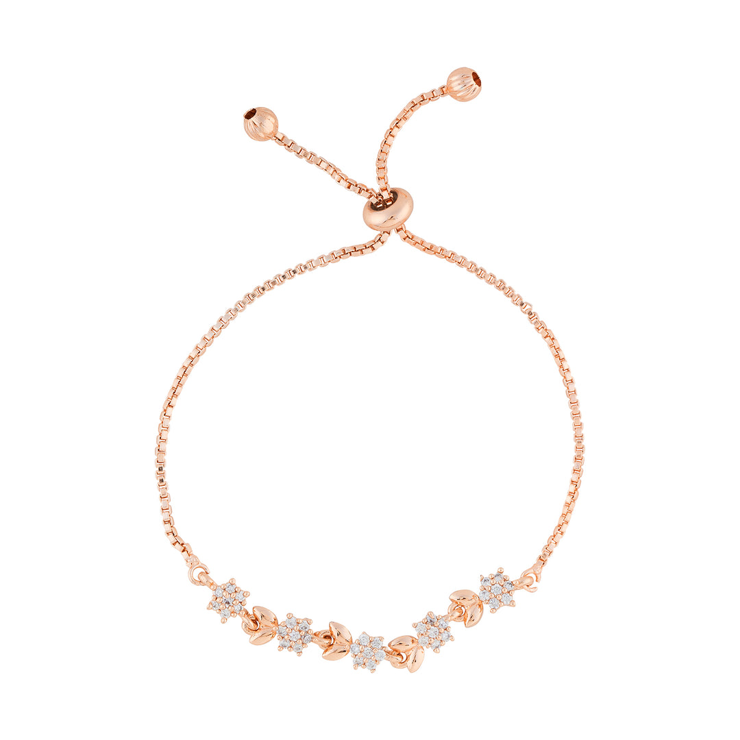 Teejh Twinkle Rosegold Floral Bracelet