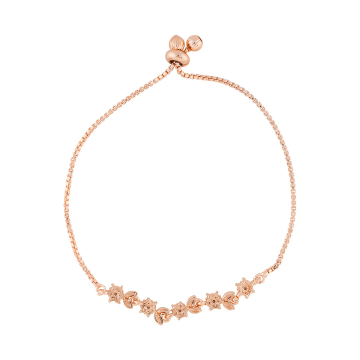 Teejh Twinkle Rosegold Floral Bracelet