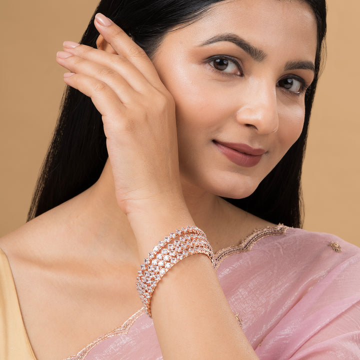Teejh Glowy Rosegold Bangles