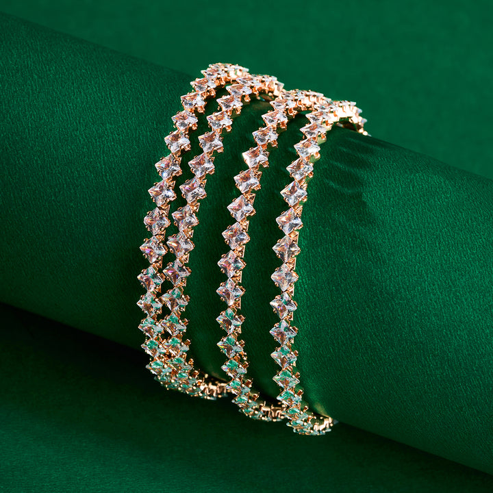 Teejh Glowy Rosegold Bangles