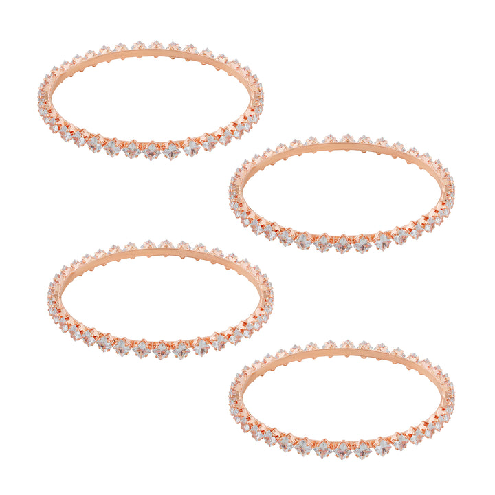 Teejh Glowy Rosegold Bangles